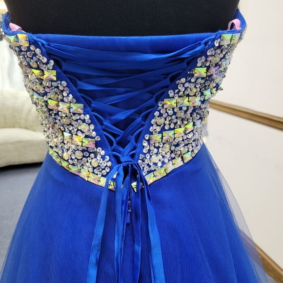 BLUSH PROM BLUE BALLGOWN DRESS - Picture 9 of 12